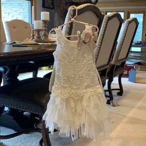 Girls lace and ruffle dress